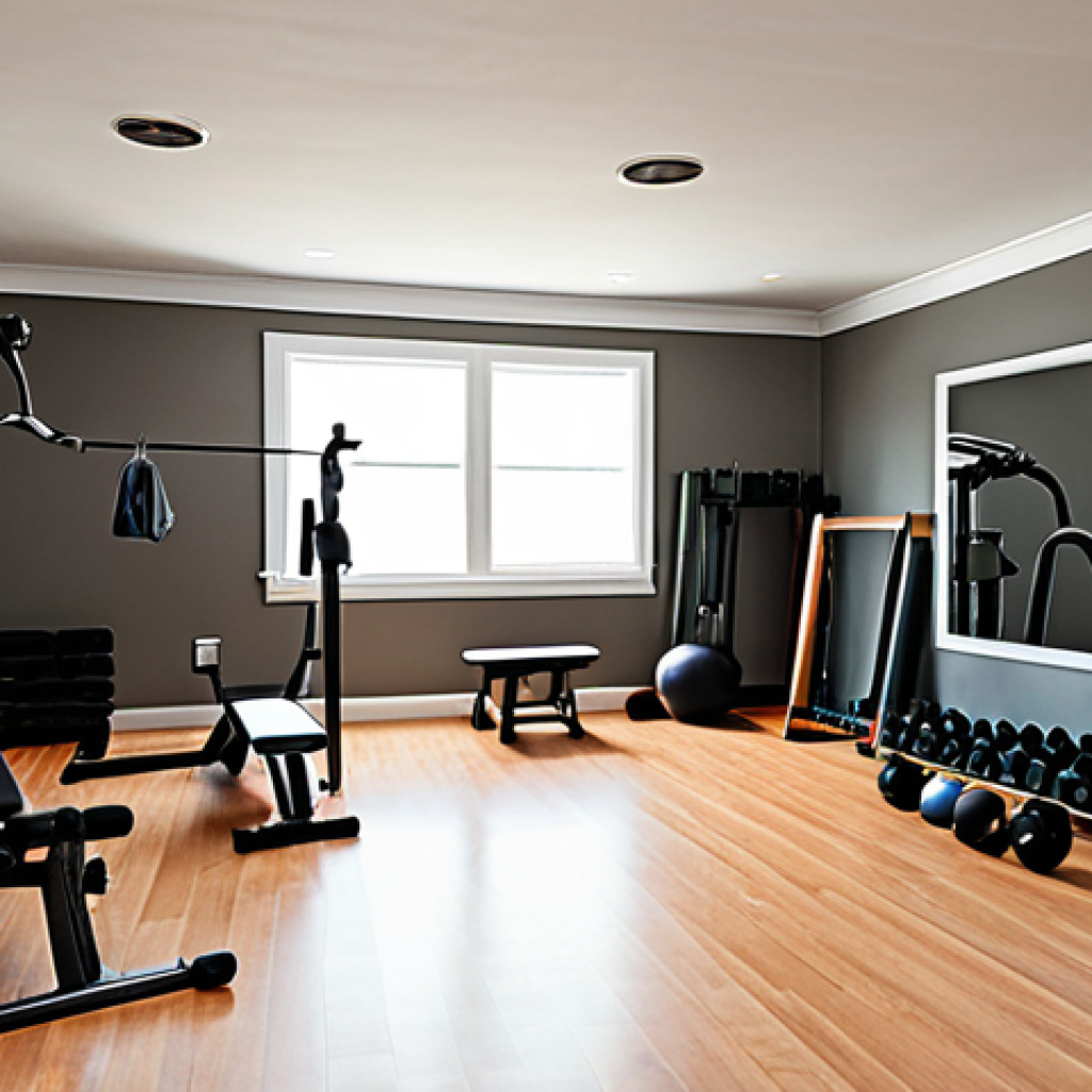 Image Prompt 1: The Cramped Nightmare Home Gym**