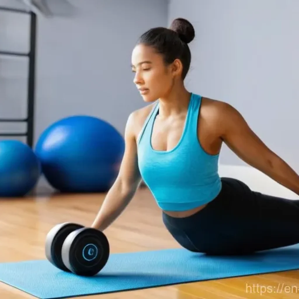 코어 강화 기구 아브 휠 고르는 법 - **Prompt 1: "Focused Beginner with Double Ab Wheel"**
A young adult (20s-30s), ethnically divers...