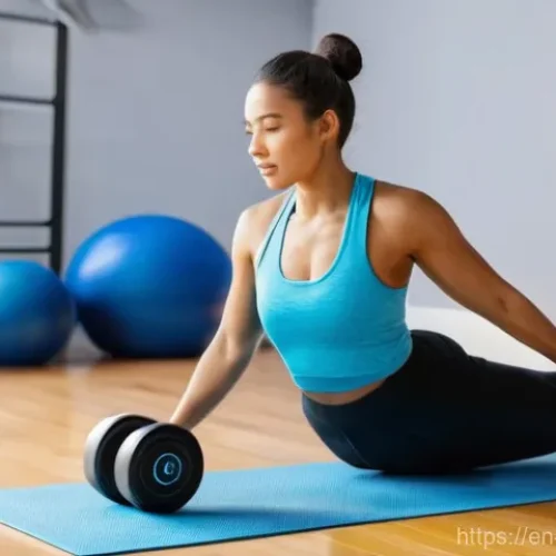 Home 23 코어 강화 기구 아브 휠 고르는 법 - **Prompt 1: "Focused Beginner with Double Ab Wheel"**
A young adult (20s-30s), ethnically divers...