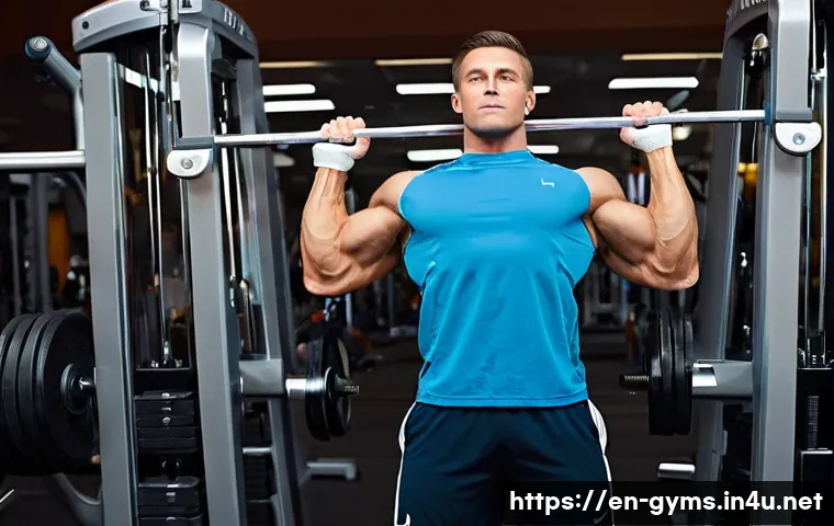 체스트 프레스 머신 추천 모델 - **Prompt:** A highly fit male athlete in his late 20s, wearing a form-fitting, breathable athletic t...